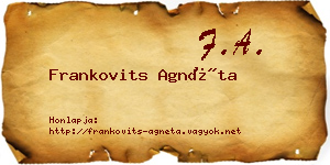Frankovits Agnéta névjegykártya